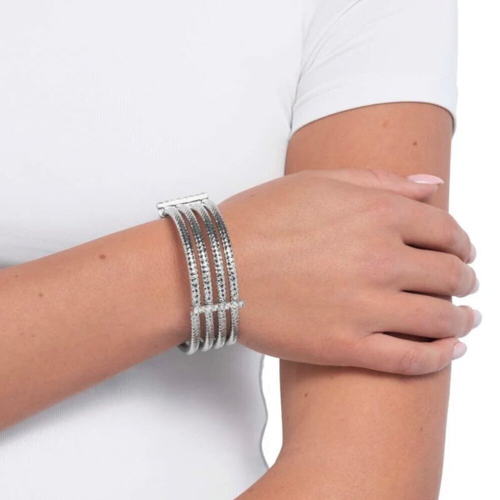 Paparazzi Jewelry Accessories - Teeming with Taste - White Bracelet - NEW!!!